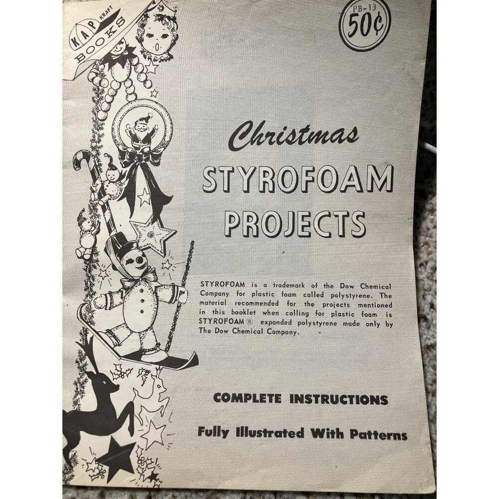 Vintage 1966 Christmas Styrofoam Projects Booklet